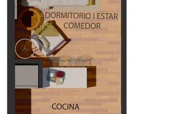 Venta de Departamento 1 ambiente con balcón y parrilla en Bernal
