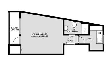 Venta Departamento monoambiente en  Recoleta con Balcón
