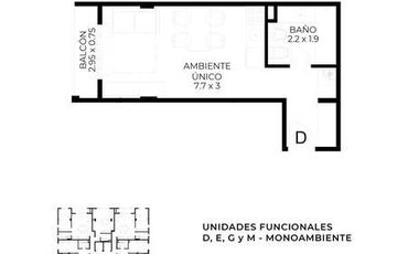 Departamento de un ambiente, venta, Ituzaingo
