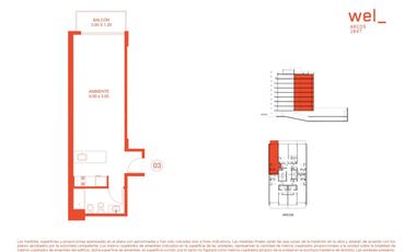 Monoambiente en BELGRANO en VENTA- A ESTRENAR
