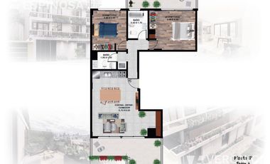 Departamento de tres ambientes en venta, Moron.