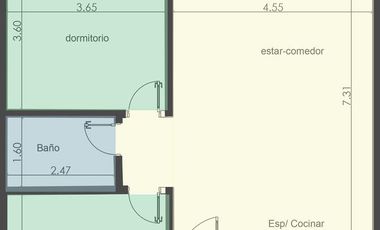 Venta 2 Ambientes, Frente, Escalada.