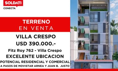 Terreno en Venta  - Villa Crespo