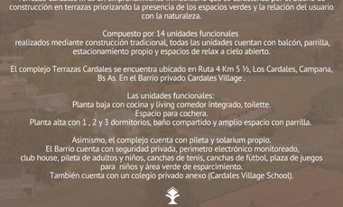 DEPARTAMENTOS EN VENTA, BARRIO CERRADO CARDALES VILLAGE, LOS CARDALES