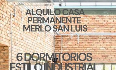 Alquiler Permanente casa de 6 dormitorios centrica estilo industrial!!!