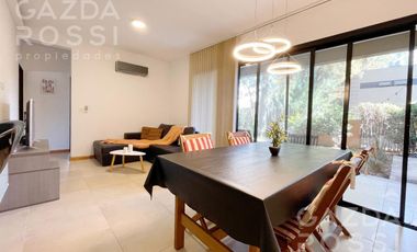 VENTA  con renta - Departamento 3 amb con jardín en  Espacio las cavas, Canning