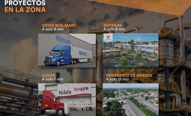 TERRENO VENTA MERIDA INDUSTRIALES SOBRE CARRETERA FEDERAL MERIDA - CANCUN