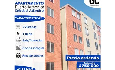 se arrienda apartamento Puerto armonica - Soledad