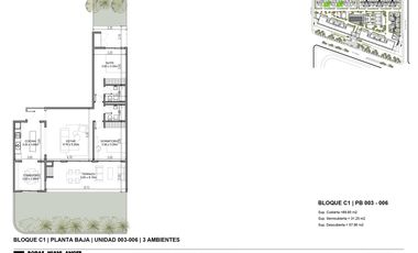 Exelente departamento en venta 3 ambientes ,PB con terraza| Palmeras Campus