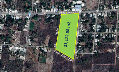 Terreno de 21,112.58 m2 en el Municipio de Bokobá Yucatán