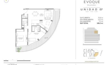 Evoque Olazabal - Venta departamento 3 ambientes con gran balcón aterrazado - Villa Urquiza.