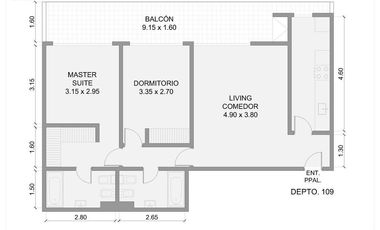 Venta Departamento 3 ambientes - Barrio San Isidro