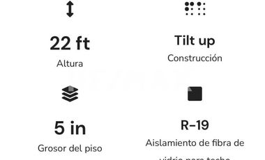 NAVE INDUSTRIAL EN RENTA DE 5,490 M2, EN MEXICALI B.C.