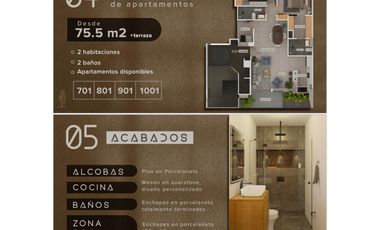 Proyecto residencial sobre planos en Laureles