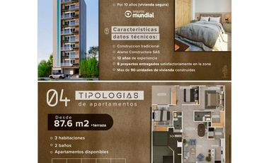 Proyecto residencial sobre planos en Laureles