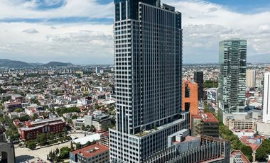 Oficina acondicionada en renta Downtown Reforma con terraza