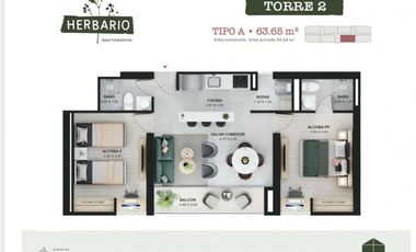 SUPER OPORTUNIDAD DE NEGOCIO- VENTA DE APTO HERBARIO TORRE 1