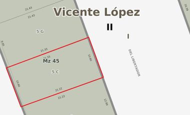 Terreno en venta sobre Avenida Libertador en Vicente López