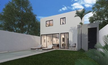 CASA EN VENTA EN TEMOZON CON ALBERCA Y PANELES SOLARES PRIVADA AMENIDADES