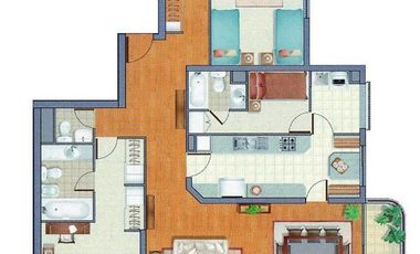 Departamento en Venta en Condominio Las Antillas - Ed. Dominica piso 16