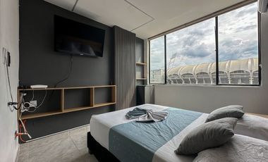 Se Alquila Apartaestudio En San Fernado, En Cuarto Piso Con Ascensor, Para  Rentas Cortas O De Larga Estancia.