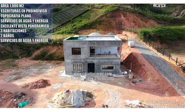 Finca CAMPESTRE en obra gris con escrituras en proindiviso marinilla