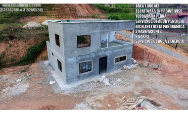 Finca CAMPESTRE en obra gris con escrituras en proindiviso marinilla