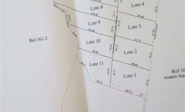 Sitio en Venta en Camino Las Rastras a 7 minutos de Lider Las Rastras