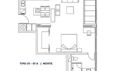 ARRIENDO, Departamento 1D1B, Mall Portal La Dehesa,