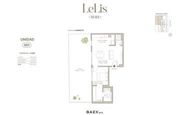 2 ambientes con terraza propia, toilette y vestidor