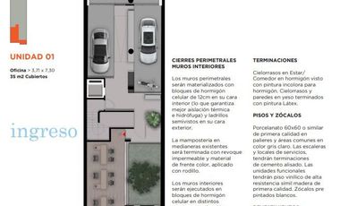 MENDOZA AL 2700 VENTA OFICINA / MONOAMBIENTO CON PATIO Y COCHERA EN ROSARIO