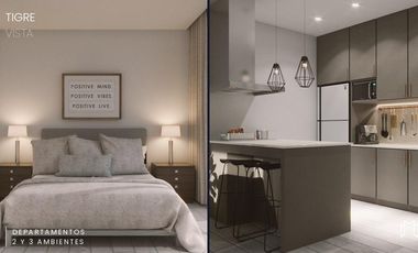 VENTA DEPARTAMENTO TIGRE 2 AMBIENTES PILETA SUM A ESTRENAR