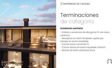 VENTA DEPARTAMENTO TIGRE 2 AMBIENTES PILETA SUM A ESTRENAR