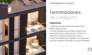 VENTA DEPARTAMENTO TIGRE 2 AMBIENTES PILETA SUM A ESTRENAR