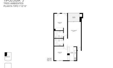 VENTA DEPARTAMENTO TIGRE 2 AMBIENTES PILETA SUM A ESTRENAR