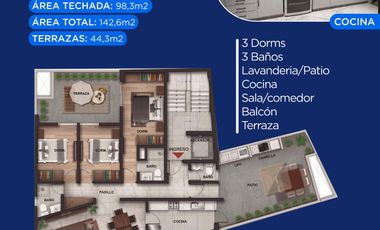 Departamentos en  Preventa Cerro Colorado