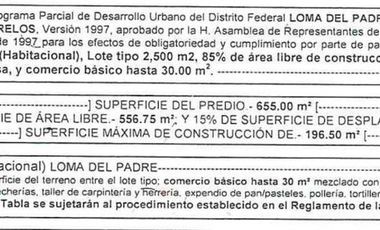 TERENO EN VENTA EN OCOTAL, LOMA DEL PADRE, CUAJIMALPA DE MORELOS