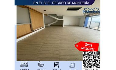 VENTA DE APARTAMENTO EN EL B/ EL RECREO DE MONTERIA