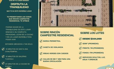 VENTA DE LOTES EN RECIDENCIAL RINCON CAMPESTRE