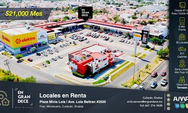 Locales en Renta, Plaza Mivia Lola, Sector Montecarlo, Amplio Estacionamiento, Anclado con Elektra, Taipak, Gym 24/7