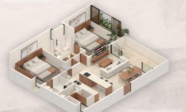 Departamento en Temozón Norte