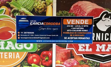 LOCAL EN VENTA SOBRE AVENIDA INTERMEDANOS ESQUINA CORVINA