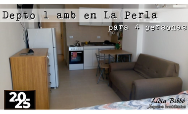 ALQUILER TEMPORARIO - DEPARTAMENTO 1 AMBIENTE EN LA PERLA