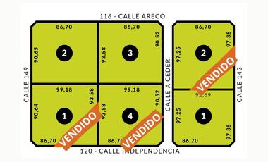 Venta terreno en Lobos, lotes de casi 1ha