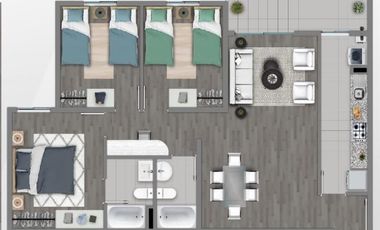 Departamento en Arriendo en Calle Almena 2195, Condominio Parque Torreones