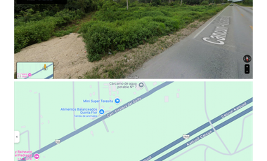 Venta Terreno, $1,000 m2, Carretera Cancún-Mérida. Ejido V. Bonfil