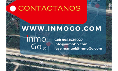 Venta Terreno, $1,000 m2, Carretera Cancún-Mérida. Ejido V. Bonfil