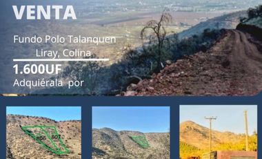 SE VENDEN TERRENOS A 1.600UF EN FUNDO POLO TALANQUEN, COLINA