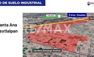 Venta de terreno industrial con acceso a via férrea en Nextlalpan Estado de México - (3)