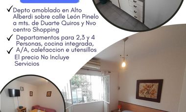 Departamento Amoblado en Alquiler en Alto Alberdi Excelente Ubicación